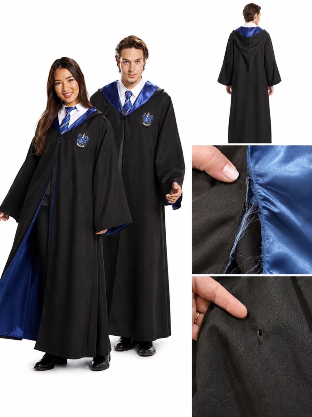 Harry Potter Wizarding World Ravenclaw Robe Adult L/XL Costume - Needs Some TLC